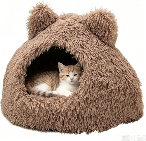 Cat cave bed - bed,, fluffy