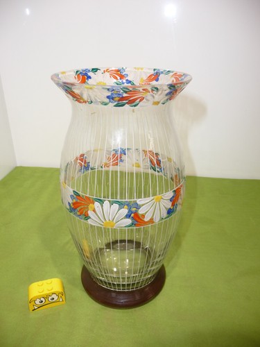Alte bemalte glasvase - glasvase, bunte