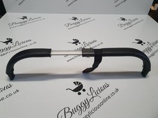 Bugaboo Donkey Silver 1 2 komplette tatsächliche Lenker NEU Echtlederbezüge