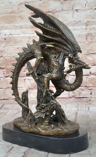Bronze drache statue - drache,