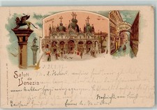 13136957 - Venezia San Marco Kanal Denkmal Loewe Venedig (Venezia) 1897