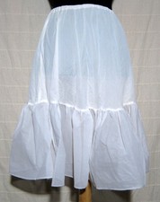 Kurzer Unterrock One Size Weiß Dehnbund Petticoat Hochzeit Sommerkleid Halbrock