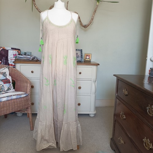 Maxikleid träger baumwolle - maxikleid,