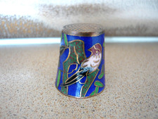 Cloisonne Fingerhut  mit Vogel