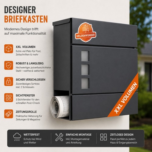 Monzana design briefkasten - monzana®,