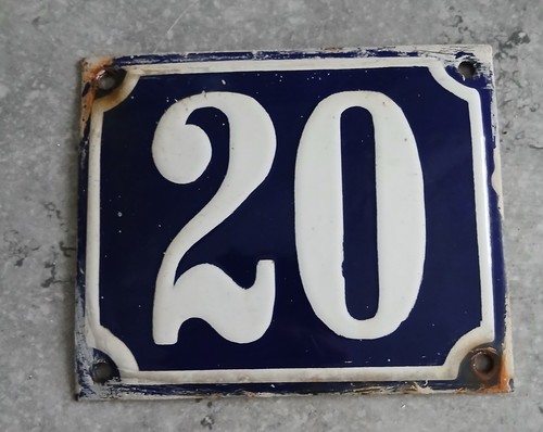 Hausnummernschild blau weiß - blau/weiß,
