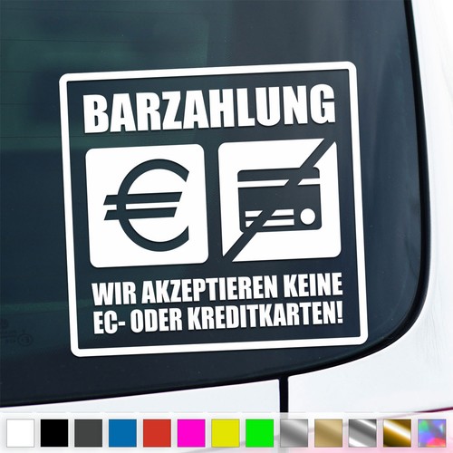 Cash payment sticker credit - cash,