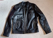 Herren Lederjacke Schwarz 