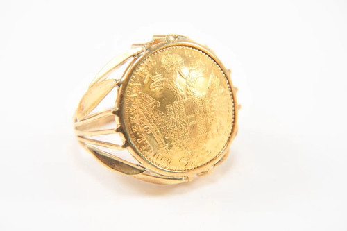 Münzring gold dukat ring - münzring,,