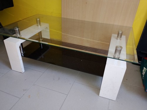 Rechteckiger couchtisch mit - rechteckiger,