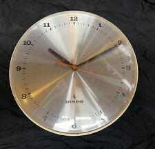 Siemens Fabrik Uhr Wanduhr Industrie Bahnhof Werk 1970er Vintage