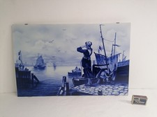 Riesige Keramik Fliese um 1900