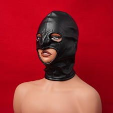 Schwarz Kopfmaske Bondage