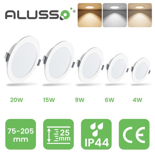 Led panel einbaustrahler - 6x,