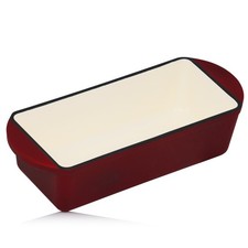 Gusseisen Auflaufform Emaille 1,6 Liter, Backform Bräter Ofenform Mahlzeit