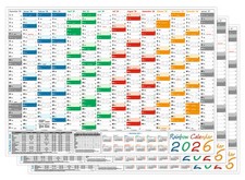 Rainbow wandkalender din - 3x, a0
