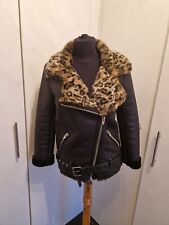 H&M Oversize Biker Winterjacke Leo Gr 34