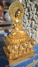 Buddha statue tempelhunde - buddha,
