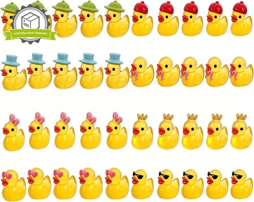 Mini enten figuren set - enten,