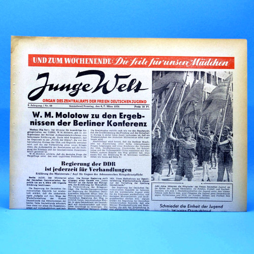 Junge welt 1954 - welt, 06.03.1954