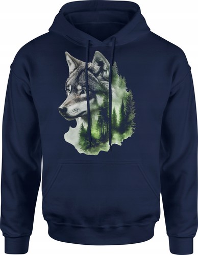 Sweatshirt mit wolfsmotiv - mit,