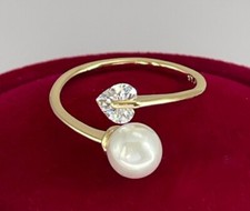 Luxus Perlen Ring Herz