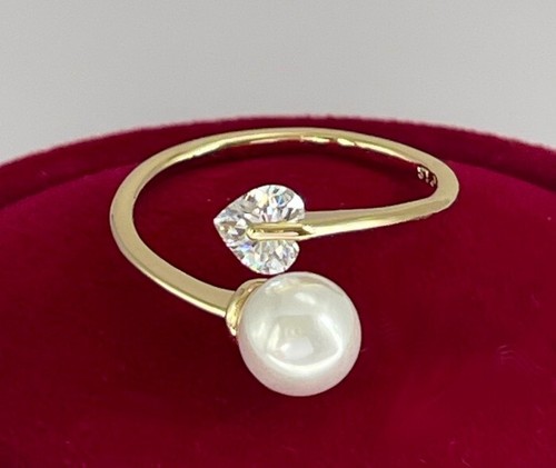 Luxus perlen ring herz - ring,
