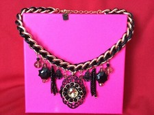 RODRIGO OTAZU Excl. Designer Halskette Schwarz Goldfarben