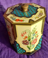 Achteckige alte Blechdose