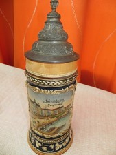 Seltener Vintage Bierkrug (0,5 L) – Hamburg Jungfernstieg Gisela Gille Keramik