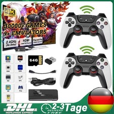30000+ Retro Videospielkonsole 4K HD TV Spiel Stick 64GB+ 2x Wireless Controller