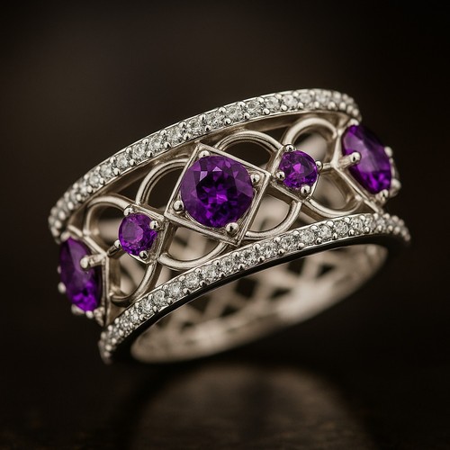 Amethyst und diamant filigran - und,
