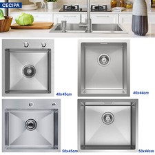 Edelstahl Küchenspüle Einbauspüle Spülbecken Waschbecken mit Ablaufgarnitur Set