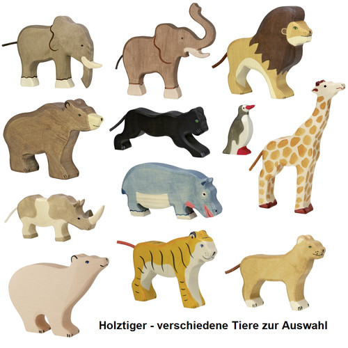 Holztiger elefant löwe tiger - holztiger,