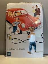 Blechschild VW Käfer Er gehört zur Familie 60 cm x 40 cm Vintage Kult Sammler