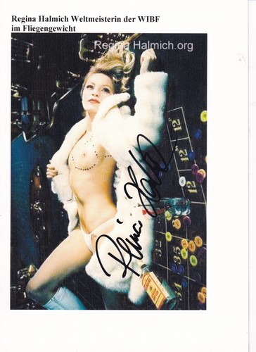 Autogramm regina halmich - -,