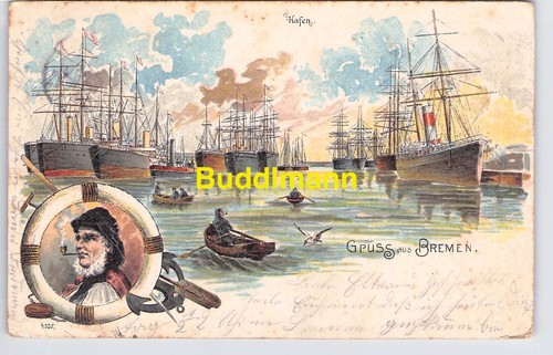 Bremen litho hafen - litho,