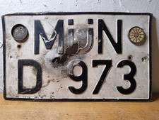Kennzeichen MÜNSINGEN TÜV Plakette KFZ Tüv Stempel 1965 Oldtimer Motorrad Schild
