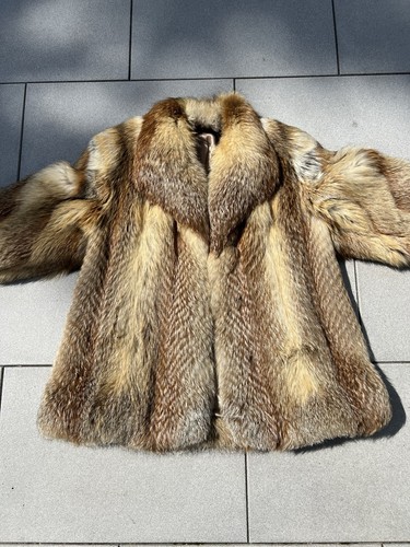 Pelzmantel fuchs echtpelz - pelzmantel,