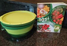 Tupperware 101 Micro Gourmet Dampfgarer für die Mikrowelle in grün m. Kochbuch