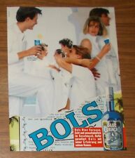 Seltene Werbung BOLS BLUE CURACAO - Echt und unnachahmlich 1987
