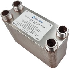 PlattenWärmetauscher 50 - 205kW 4x 1" SANITLINE + Isolierung UE