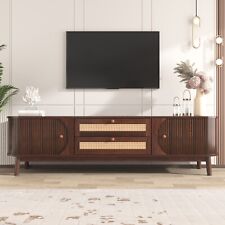 TV-Schrank TV Lowboard mit Schiebetüren und Schubladen Fernsehschrank Braun