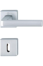 HOPPE Rosettengarnitur Dublin 1124 / 843KV/843KVS Aluminium F1 eckig OB DIN l...