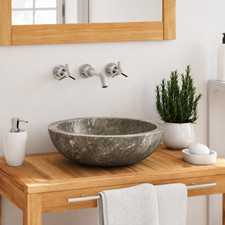 Aufsatzwaschbecken marmor rund - marmor,