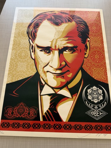 Obey porträt kunstdruck - obey, auf