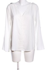 ZARA BASIC Langarm-Bluse Damen Bluse Gr. DE 40 wollweiß Elegant