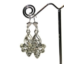 1 Paar Ohrringe Brisur Fleur de Lys Gothic Mittelalter Halloween Karneval OH066