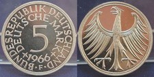 5 DM 1966 F Deutschland 5 DM