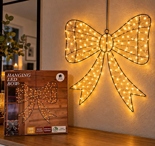 Led lichterkette deko schleife - lichterkette, deko-schleife